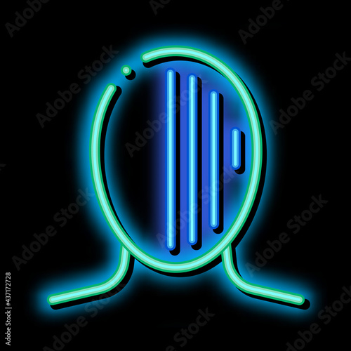 Migraine Nausea And Visual Changes Head neon light sign vector. Glowing bright icon transparent symbol illustration