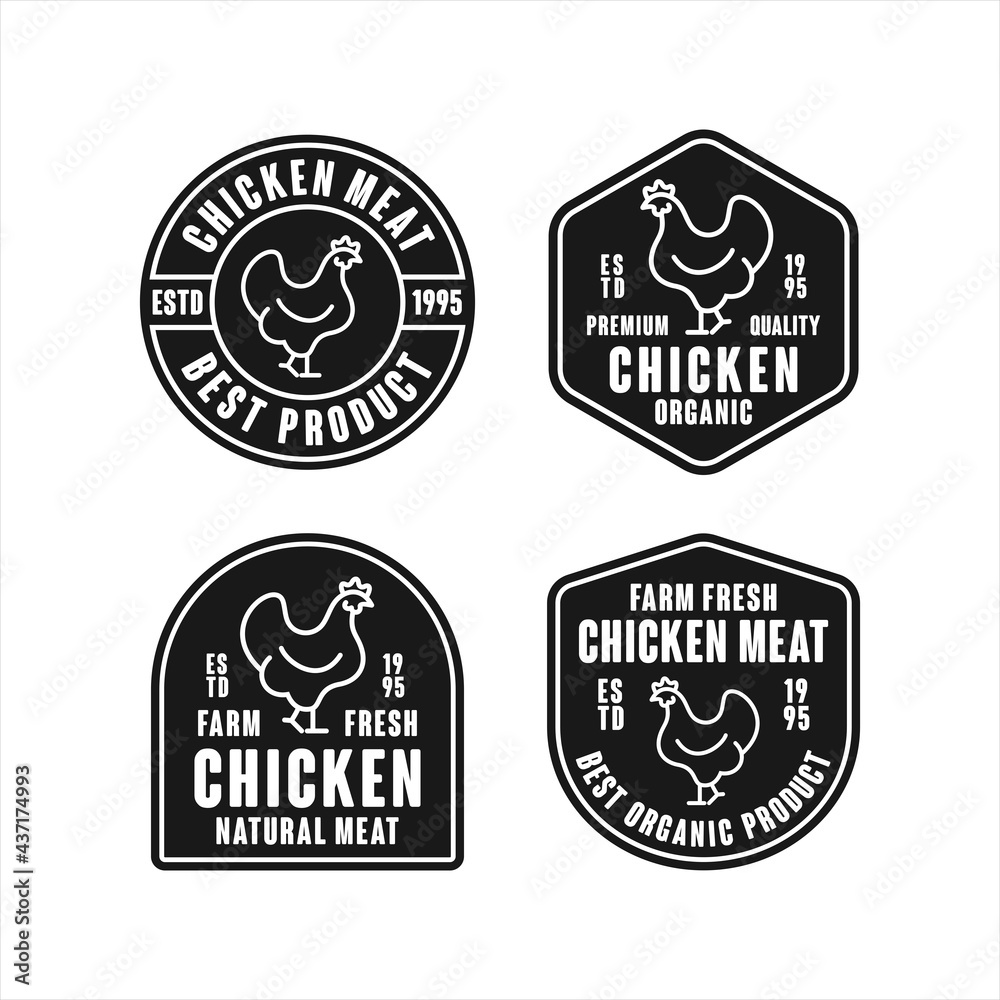 Chicken meat premium design logo