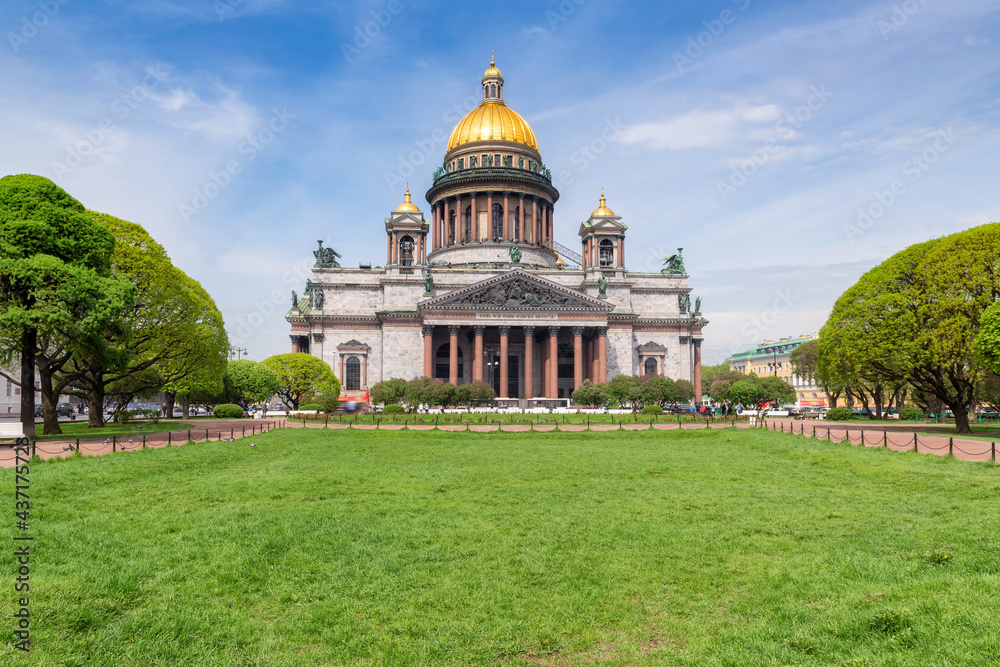 Saint Isaac's Cathedral in St Petersburg on summer time, St Petersburg, Russia
