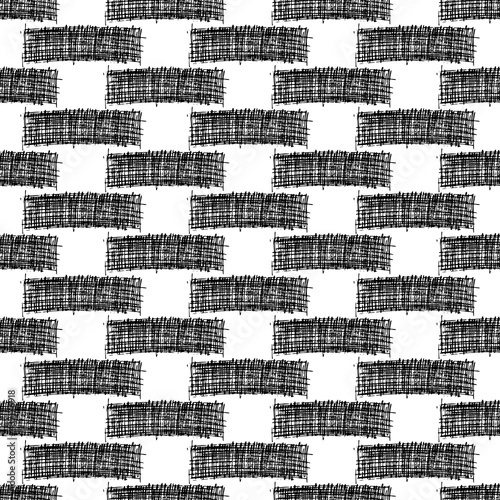 Seamless pattern with black pencil brushstrokes