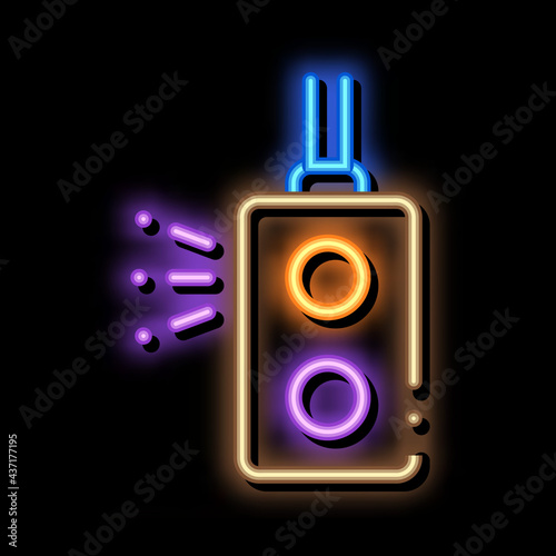 Colour Light Signal Metallurgical neon light sign vector. Glowing bright icon sign. transparent symbol illustration