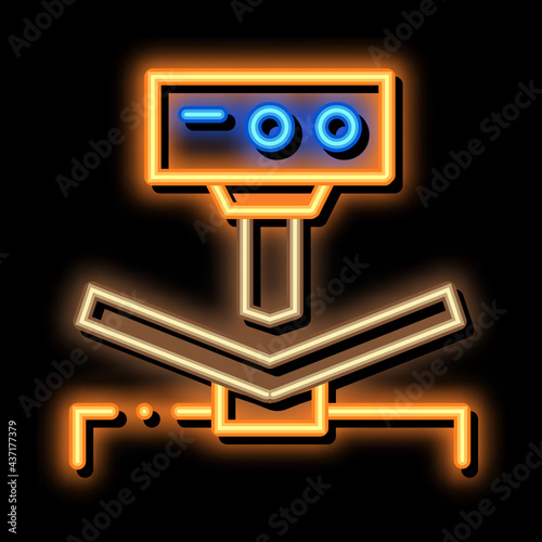 Breaking Tool Factory Metallurgical neon light sign vector. Glowing bright icon sign. transparent symbol illustration