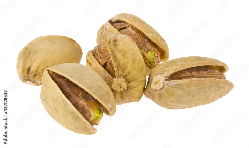 Pistachios isolated on white background. Pistachios isolated on white background.