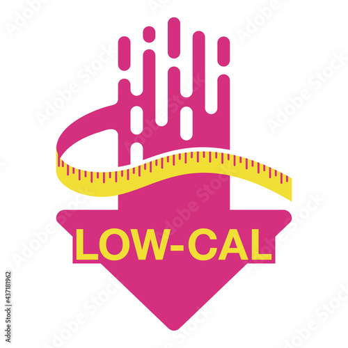 Low cal icon - weight scales with arrow down