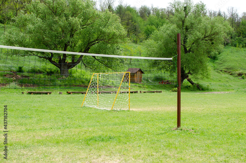 Volleyball net and Soccer gate
