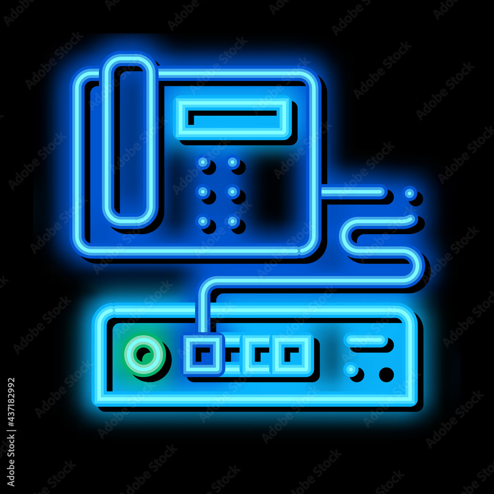 Home Telephone and Video Recorder Connection neon light sign vector. Glowing bright icon Home Telephone and Video Recorder Connection sign. transparent symbol illustration Home Telephone and Video Recorder Connection neon light sign vector. Glowing bright icon Home Telephone and Video Recorder Connection sign. transparent symbol illustration