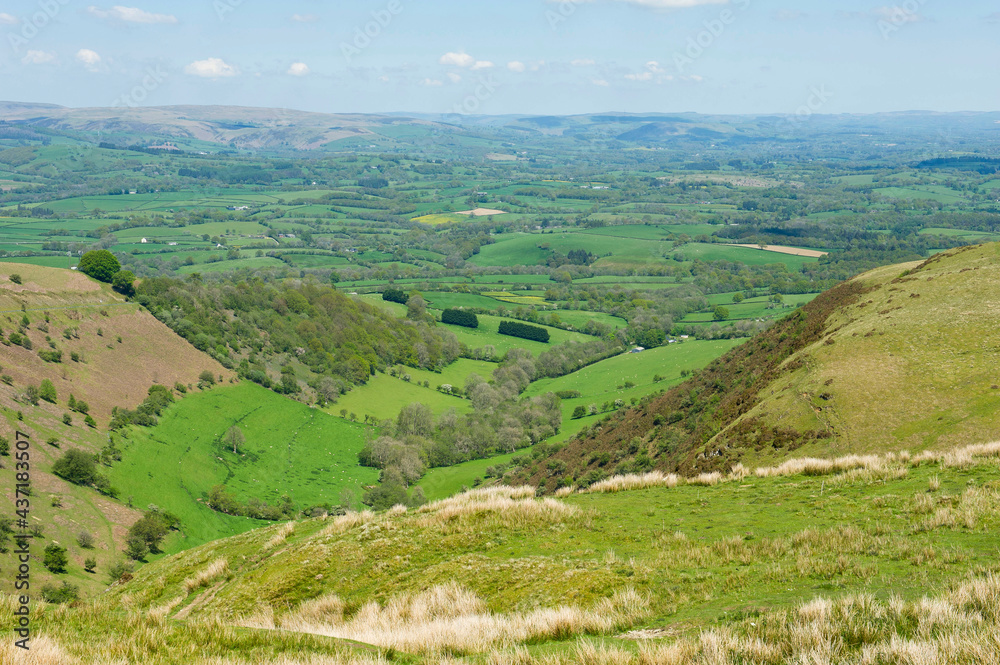 Mountains, hills and valleys, Powys, Mid Wales