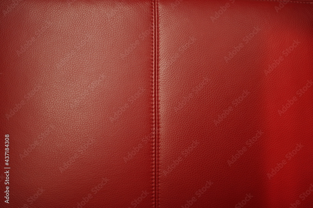 Rote Leder Textur mit einer Naht aus Zwirn Stock Photo | Adobe Stock