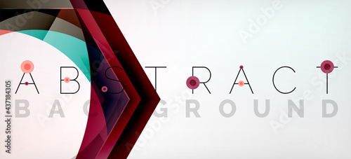 Vector color hexagons geometric abstract background