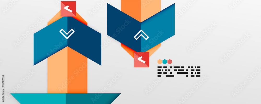 Obraz premium Shiny color triangles and geometric shapes vector abstract background