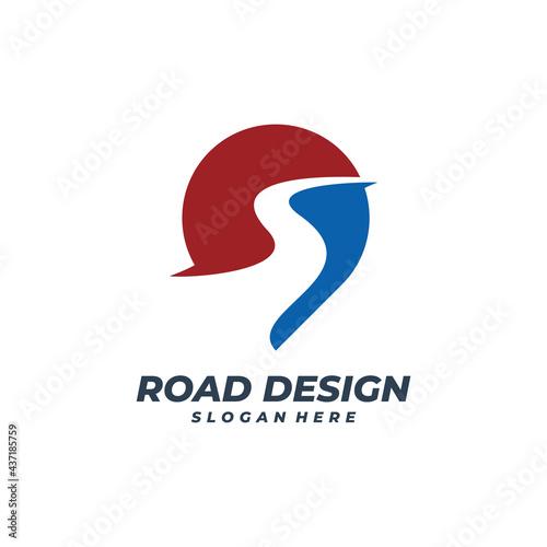 Point Road logo vector template, Creative Road logo design concepts