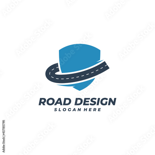 Shield Road logo vector template, Creative Road logo design concepts