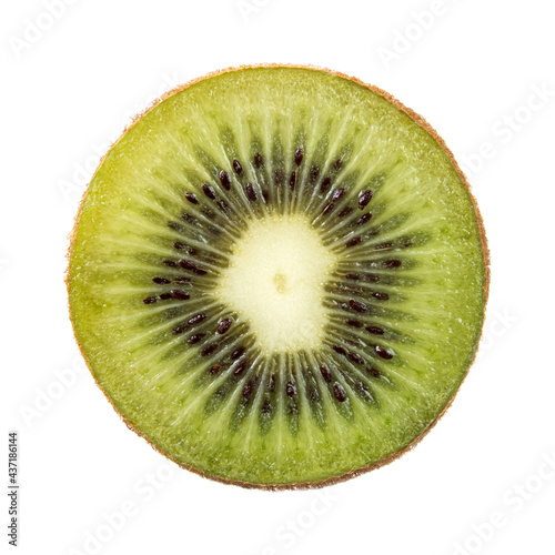 Fresh sliced kiwi isolated on white background