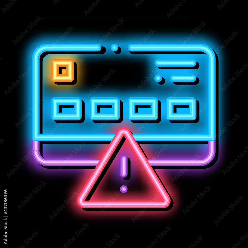 Credit Card Hacking neon light sign vector. Glowing bright icon Credit Card Hacking sign. transparent symbol illustration Credit Card Hacking neon light sign vector. Glowing bright icon Credit Card Hacking sign. transparent symbol illustration