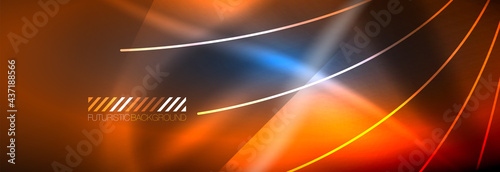 Neon dynamic beams vector abstract wallpaper background. Wallpaper background, design templates for business or technology presentations, internet posters or web brochure covers
