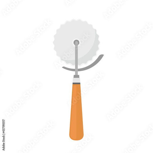 Pizza cutter vector. Pizza cutter on white background.