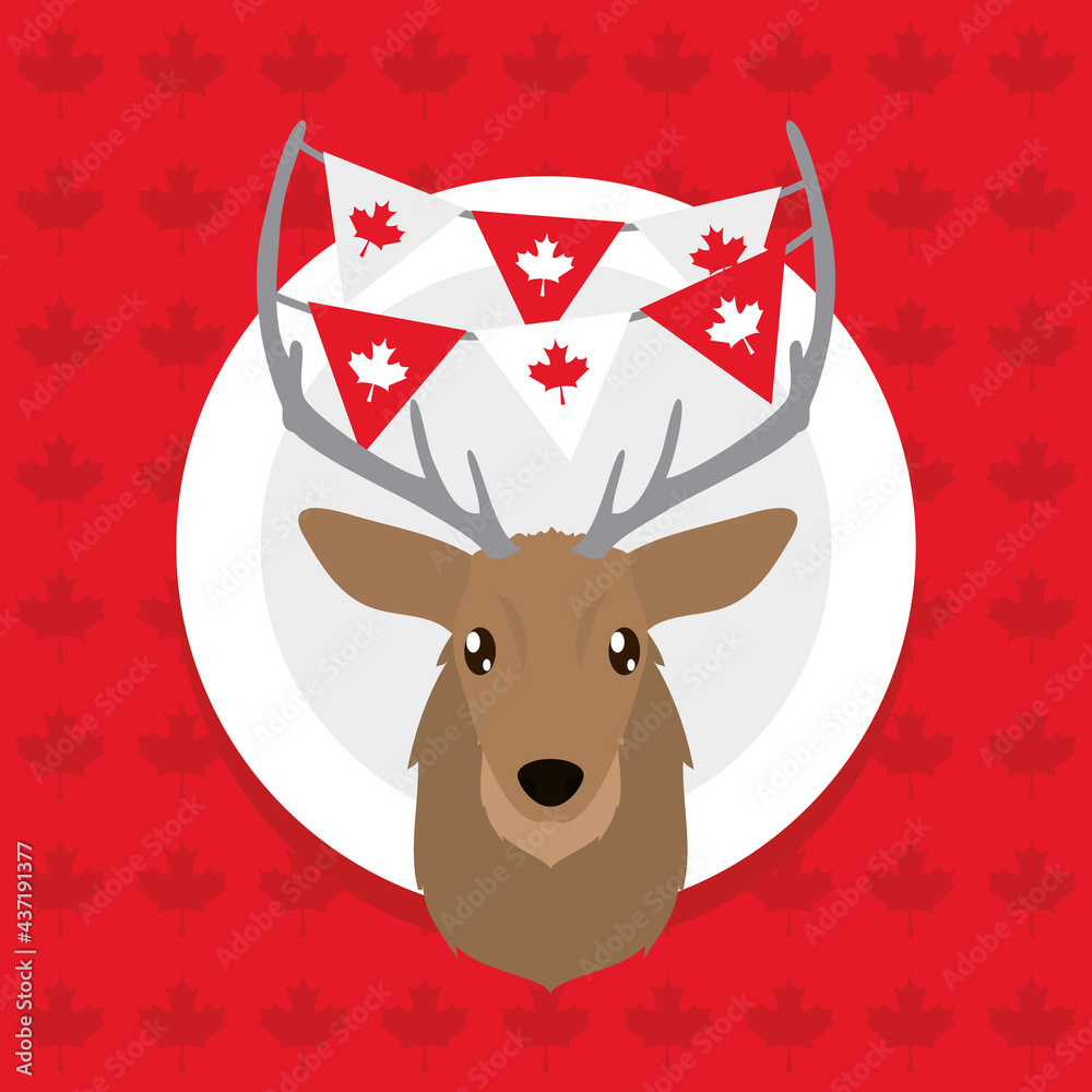 canadian caribou illustration