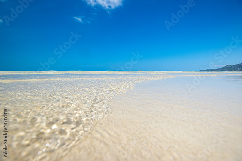 sand beach and blue sky