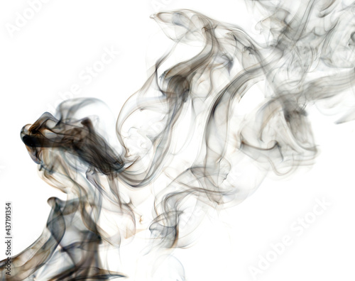 Smoke on a white background.