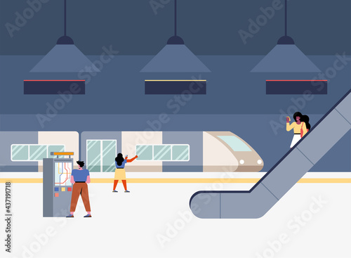 people in subway station