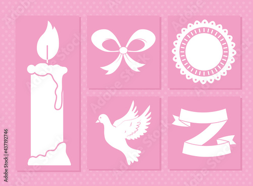 baptism icon set