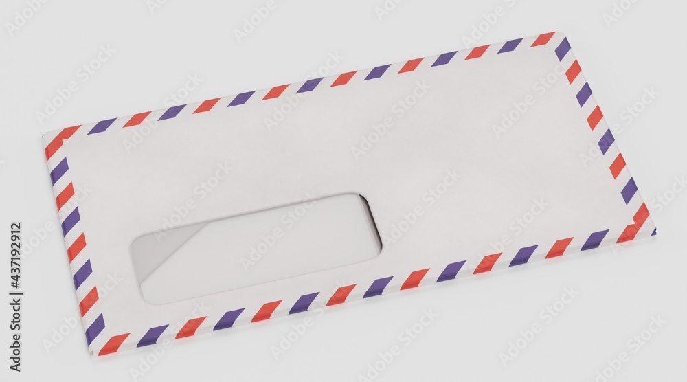 Realistic 3D Render of Paper Envelope Realistic 3D Render of Paper Envelope