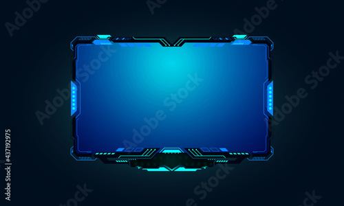 Modern Livestream Facecam or webcam  Overlay Vector  photo