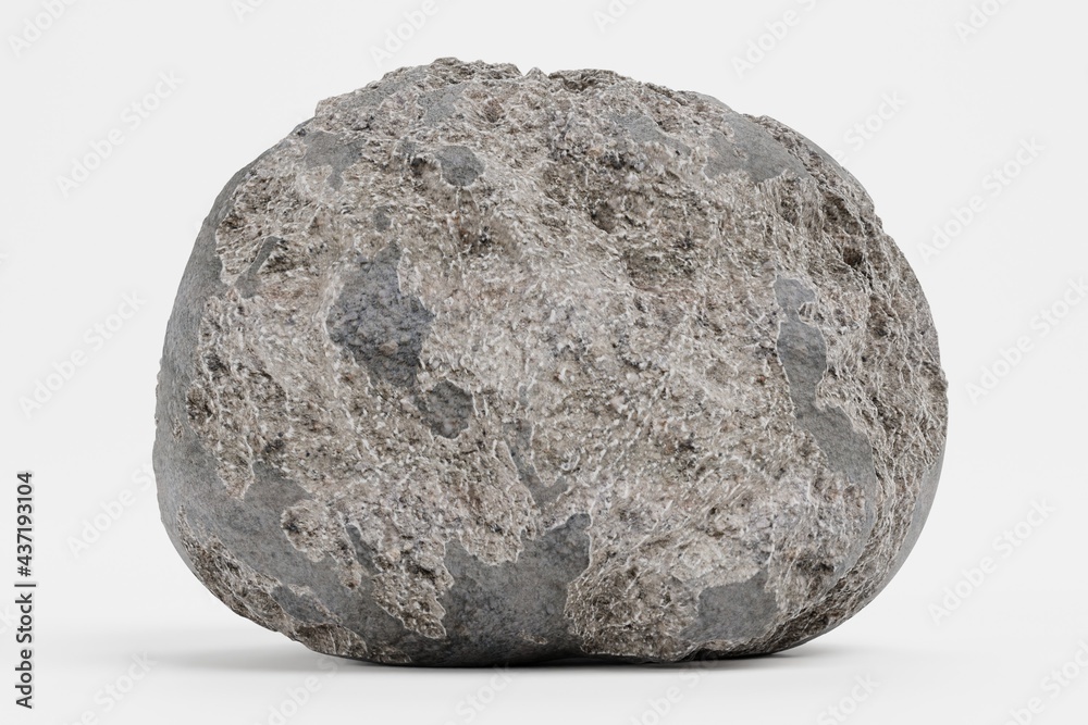 Realistic 3D Render of Rock Stone