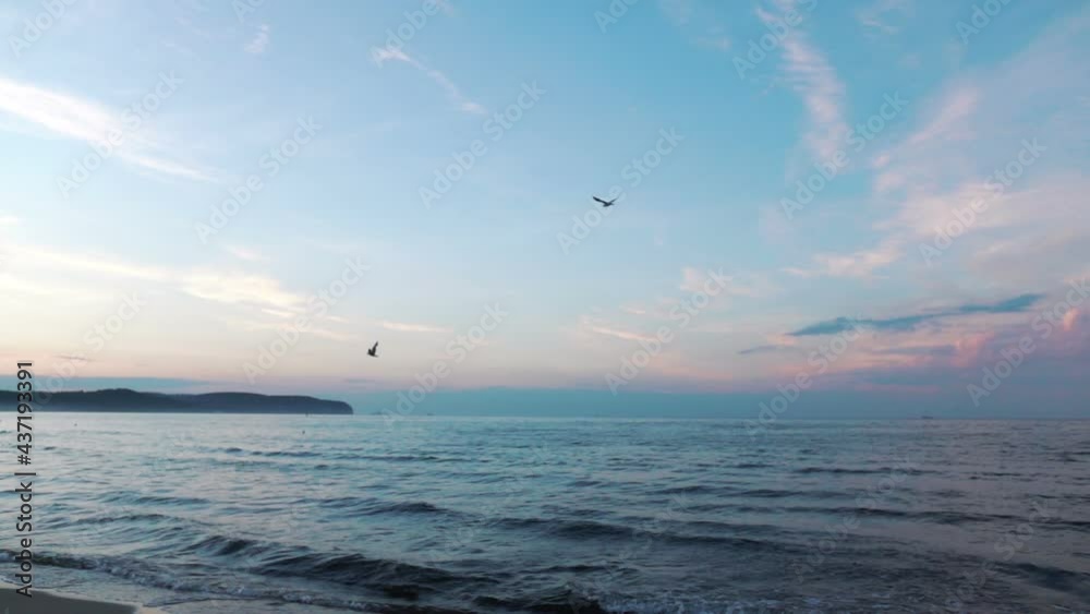 Sunset over the ocean in slow motion 250fps Sunset over the ocean in slow motion 250fps