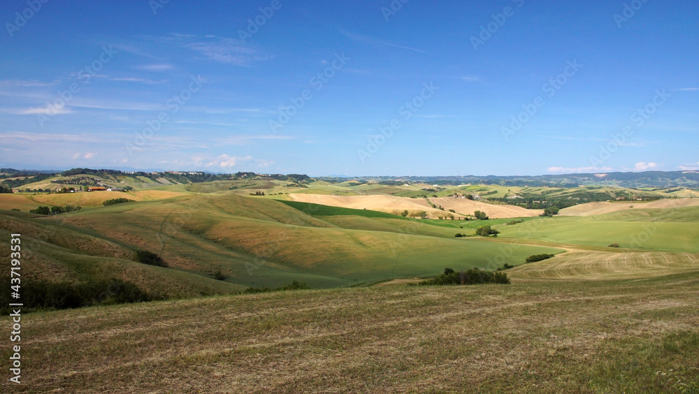 landscape with hills in tuscany