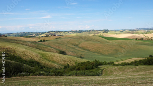 landscape with hills in tuscany