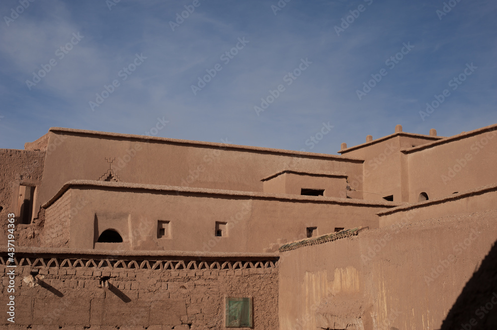 magnificent adobe walls of the old Taourirt Kasbah magnificent adobe walls of the old Taourirt Kasbah