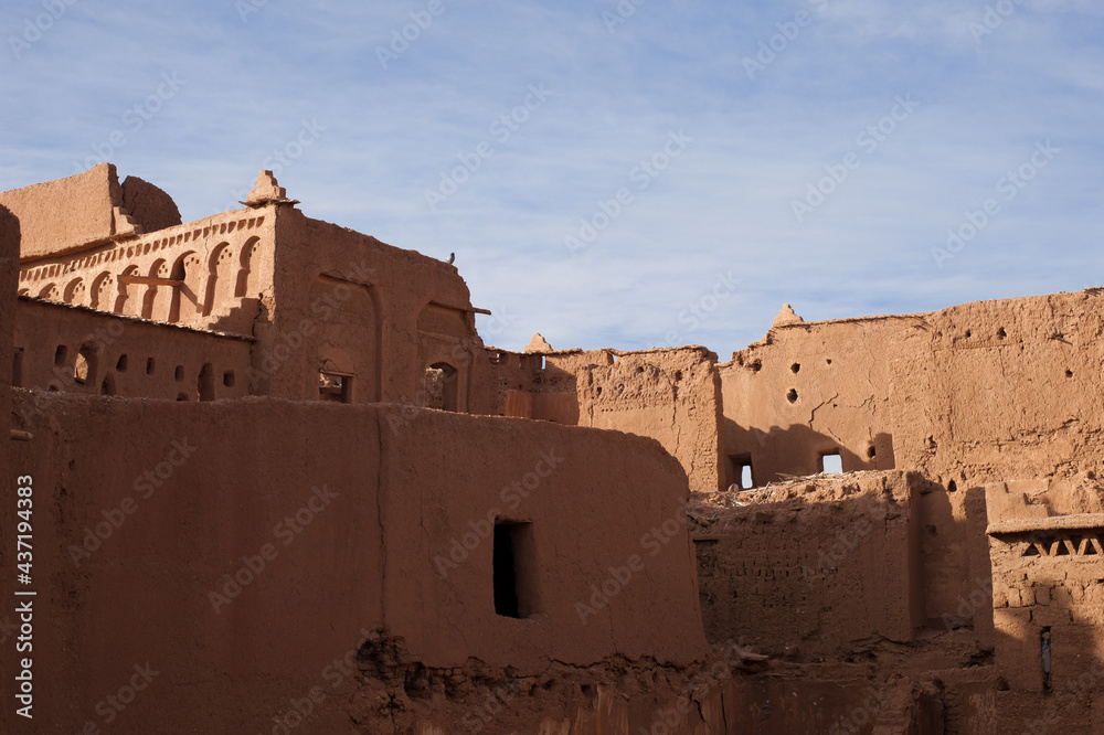 magnificent adobe walls of the old Taourirt Kasbah