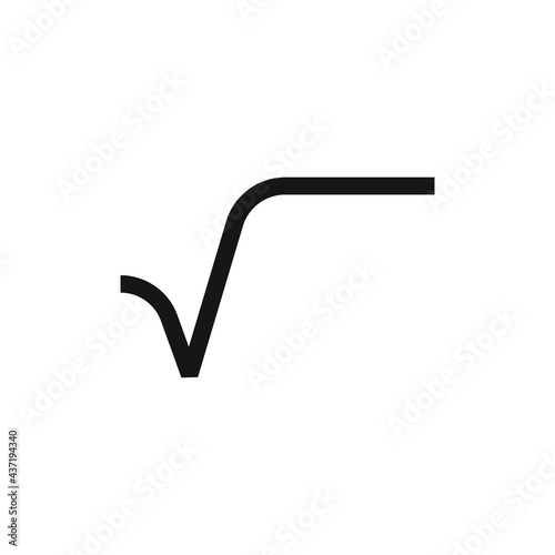 Square root icon design. vector illustration