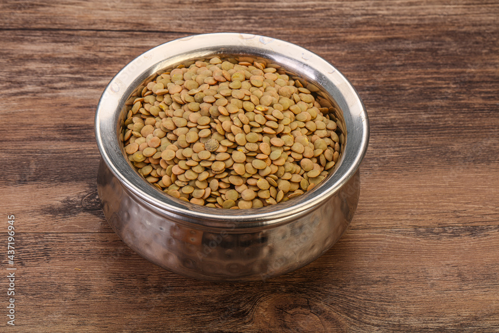 Vegan cuisine - Dry lentil heap Vegan cuisine - Dry lentil heap