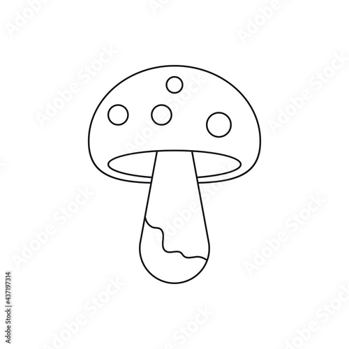 Forest mushroom icon design isolated on white background