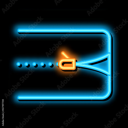 Canvas-taulu Mattress Cover Zipper neon light sign vector