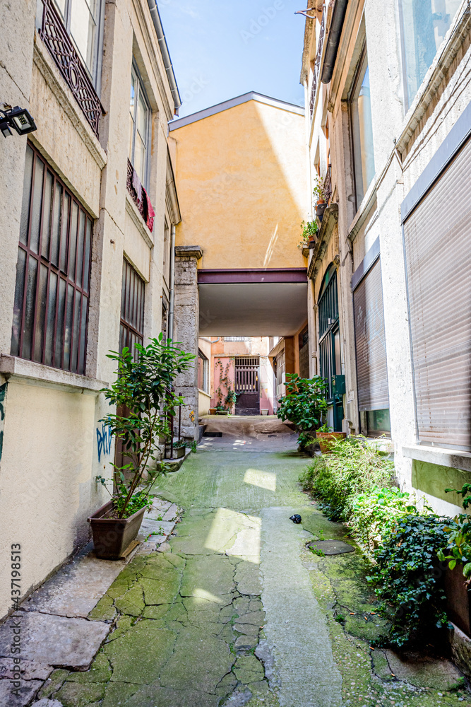 Naklejka premium Dans les rues de la Croix Rousse à Lyon