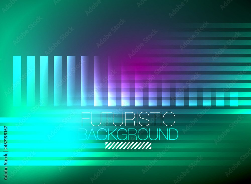 Bright neon color techno abstract background, shiny glowing neon lines in the dark background Bright neon color techno abstract background, shiny glowing neon lines in the dark background