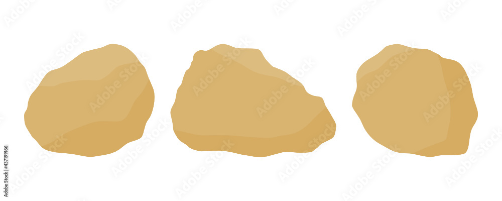 Brown claystone specimen set. Clastic sedimentary rock.
