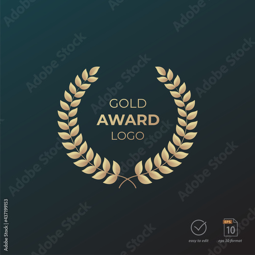 Best award logo, film, winner, nomination, badges design concept