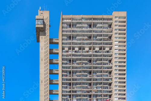 Photography A Brutalist style tower block, Trellick Tower, in London