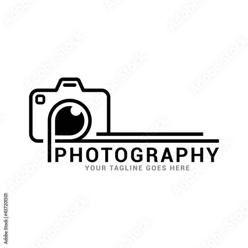 Camera logo icon design template. Simple elegant camera logo design.