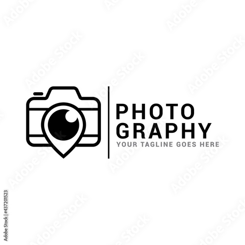 Camera logo icon design template. Simple elegant camera logo design.