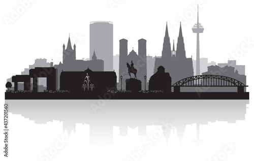 Cologne Germany city skyline silhouette