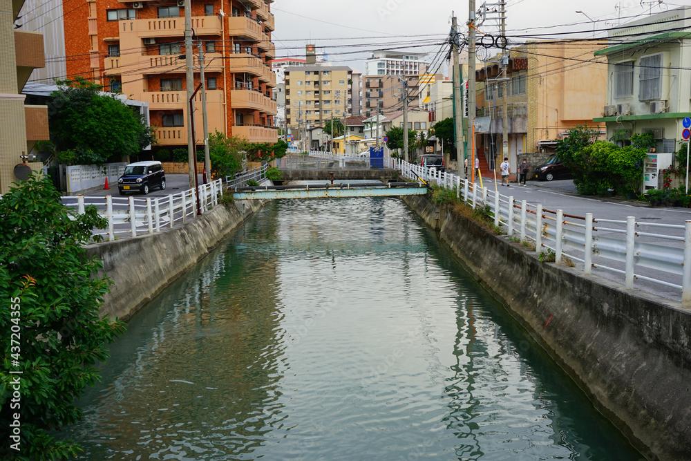 City landscape of Naha in Okinawa, japan. Panorama - 沖縄 那覇市の街並み	