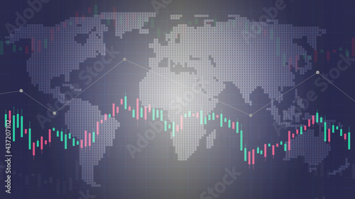 Exchange economy financial graph, bitcoin financial chart. Exchange. Etherium.