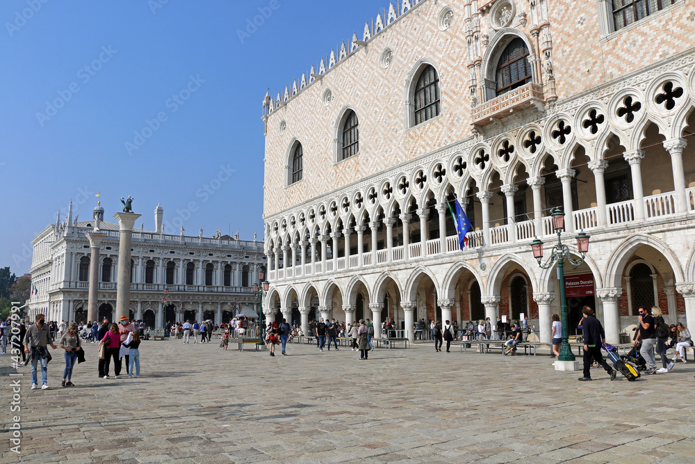 View of Palazzo Ducale of Venice, Italy.