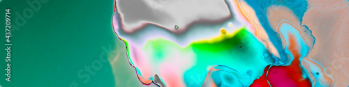 Pastel Backdrop.   Fluorescent Purple Banner.
