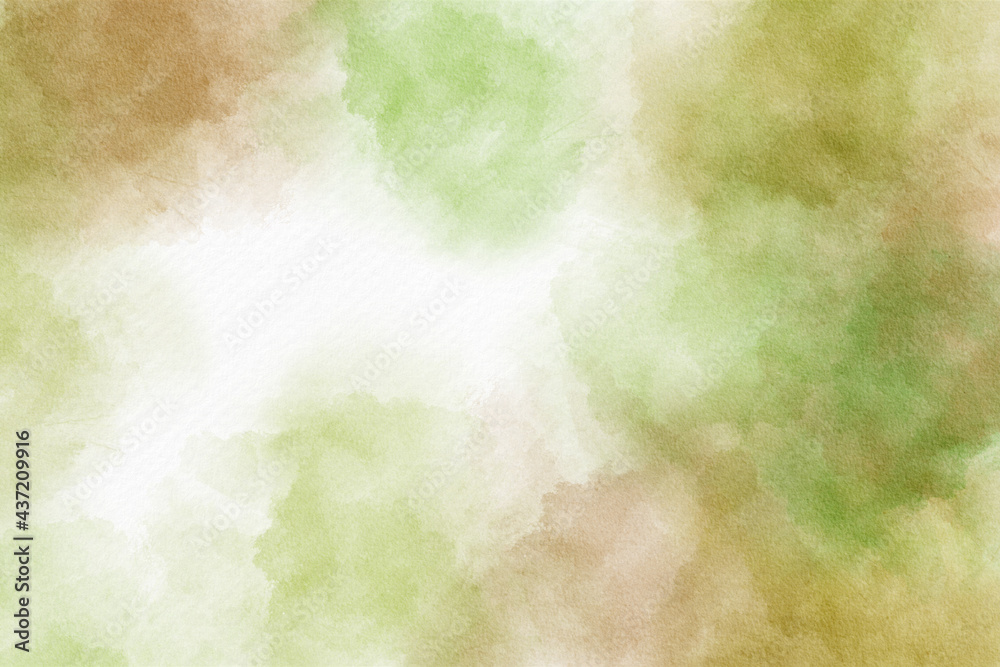 Soft green watercolor abstract splash